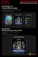 2025 nuevo reloj inteligente HK10 Pro Max 1GB memoria Chat GPT brújula Ai asistente de voz Bluetooth llamada detección de ritmo cardíaco linterna AMOLED serie 10 Compatible con Android IOS Smartwatch - details 3