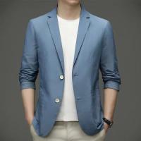 Novedad de verano, chaqueta de traje informal ligera de estilo occidental para hombre, chaqueta ligera de moda de negocios al por mayor - details 7