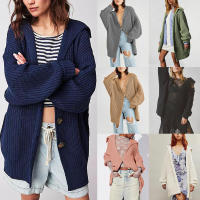 Chaqueta suéter holgada de talla grande con solapa de moda para mujer nueva de invierno 2024 - details 7