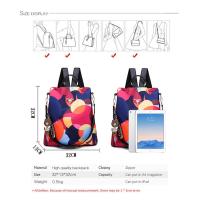 Mochila Multifuncional Antirrobo de Gran Capacidad Estilo Floral Correa de Hombro Arcuada - details 1