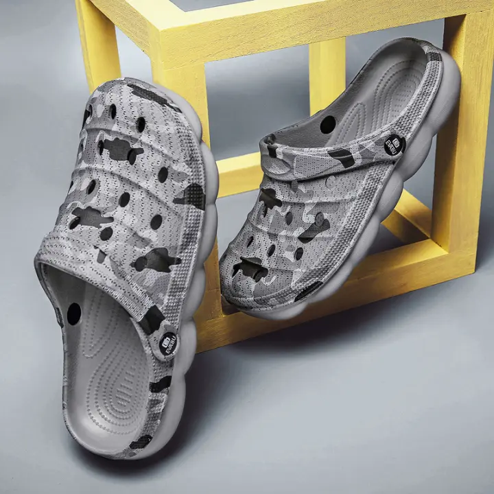 Sandalias informales de verano para hombre, zuecos de camuflaje EVA para jardín, zapatos de playa con memoria suave, zapatillas de agua para playa, gran oferta - 1