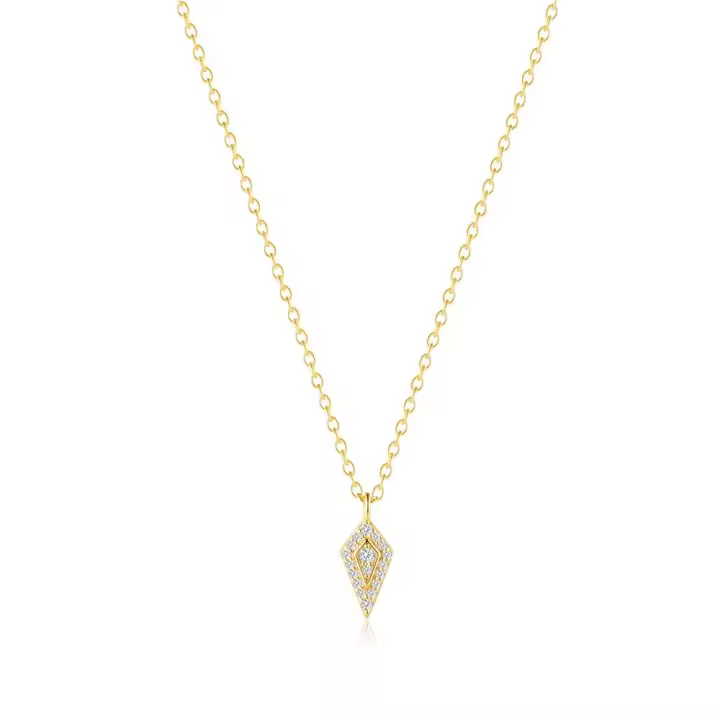"Collar Mujer Plata S925 con Diamantes |   Joyería Fina Elegante y Minimalista |   Regalo Perfecto para Ella |   Colgante Geométrico Brillante |   Envío Rápido desde España – Miravia" - 1