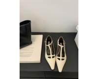 Nueva moda temperamento tacones altos de las mujeres de tacón grueso puntiagudo retro Mary Jane zapatos T-correa solo zapatos - details 10