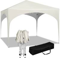 Gazebo Party Tent Gazebo emergente impermeable, protección solar, tela Oxford y estructura de metal 3x3m Beige - details 0