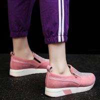 Zapatos de punta redonda plana con cremallera lateral inferior gruesa, zapatos deportivos casuales para mujer, zapatos de talla grande - details 20