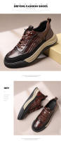 Zapatillas Deportivas de Moda para Hombres de Alta Gama Zapatos Versátiles de Cuero con Estilo Casual - details 14