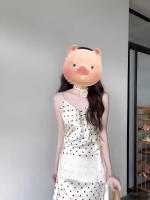 Camisola de Puntos de Polka con Cintura Ajustable Efecto Adelgazante Puro Deseo Borlas - details 8