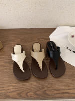 Chanclas de pinza francesas, ropa exterior de mujer 2025, nueva moda versátil estilo de hadas con falda, zapatillas de playa - details 9