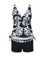 Bikinis de dos piezas con Control de barriga y cuello de pico para mujer, traje de baño Sexy de cintura baja, Tankini de cinta para playa 2022 - details 4