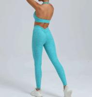 Leggings de dos piezas con espalda en V, gimnasio Tre, conjunto de entrenamiento para correr, ropa deportiva para mujer, traje de yoga - details 29