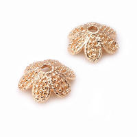 Tapas de Abalorios de Brasso Dorado 18K de Alta Calidad Accesorios de Joyería DIY para Collares y Pendientes - details 7