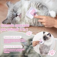 Pelo corto, para Perros, Gatos, también elimina tomentosis, El subpelo y los enredos, color rosa - details 3