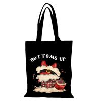 Bolsos nuevos de dibujos animados, bolso de mano para hombre de Feliz Navidad, bolso de lona para regalo de Año Nuevo, bolsos para mujer, bolso de compras para mujer, bolso de compras ecológico - details 8