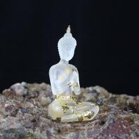 Figuritas de Buda de resina de imitación hechas a mano, estatua de Buda sentado realista, fondo plano transparente, Mini adorno budista para oficina - details 4