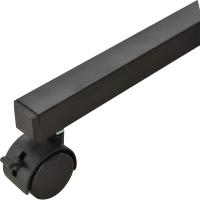 Mesa Auxiliar con Ruedas 80x40 cm Mesa para Sofá en Forma de C con Altura Ajustable 3 Niveles de 72-82 cm Marco de Metal para Salón Cocina Negro - details 8
