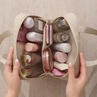 Bolsas de almacenamiento de cosméticos de gran capacidad, bolso de maquillaje de viaje impermeable a prueba de polvo, portátil con asa, bolsa de almacenamiento de artículos de tocador - details 3