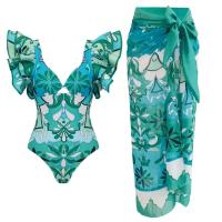 Conjunto de bikini con volantes para mujer, bikini brasileño estampado, traje de baño con falda, traje de playa para niña 2024 - details 20