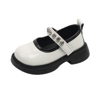 Nueva Moda Primavera Zapatos Individuales para Niñas Xiaoxiangfeng Suela Suave de Diamantes de Cristal Calzado Infantil de Cuero - details 14