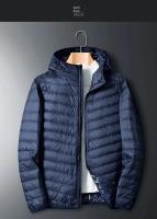 Chaqueta holgada de plumas de ganso blanco, chaqueta ligera con capucha, cuello alto para hombre, corte ajustado con capucha juvenil - details 42