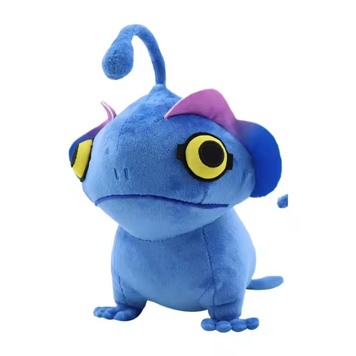 Juguete de peluche de monstruo marino, muñeco de dibujos animados de pez linterna azul, Animal de peluche, decoración del hogar - 1