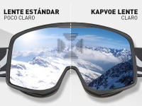 Kapvoe-Gafas de esquí para Snowboard, lentes de doble capa, antivaho, para nieve y Snowboard, para deportes al aire libre y esquí - details 9
