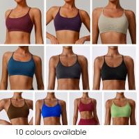 Sujetador deportivo sin costuras con espalda cruzada, agradable al tacto y de alta calidad para mujer - details 1