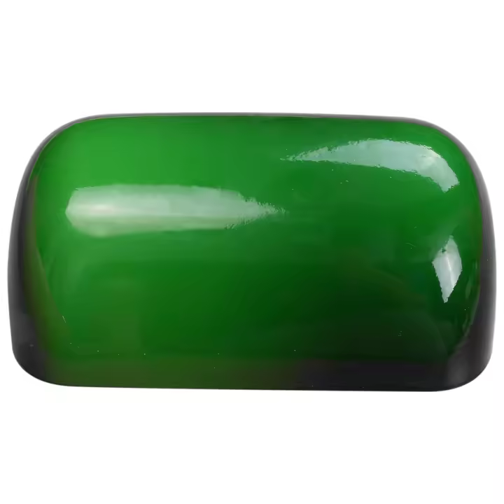 CUBIERTA DE LÁMPARA DE BANQUEIRO DE VIDRIO de color verde/Pantalla de lámpara de pantalla de vidrio de lámpara de banquero - 1