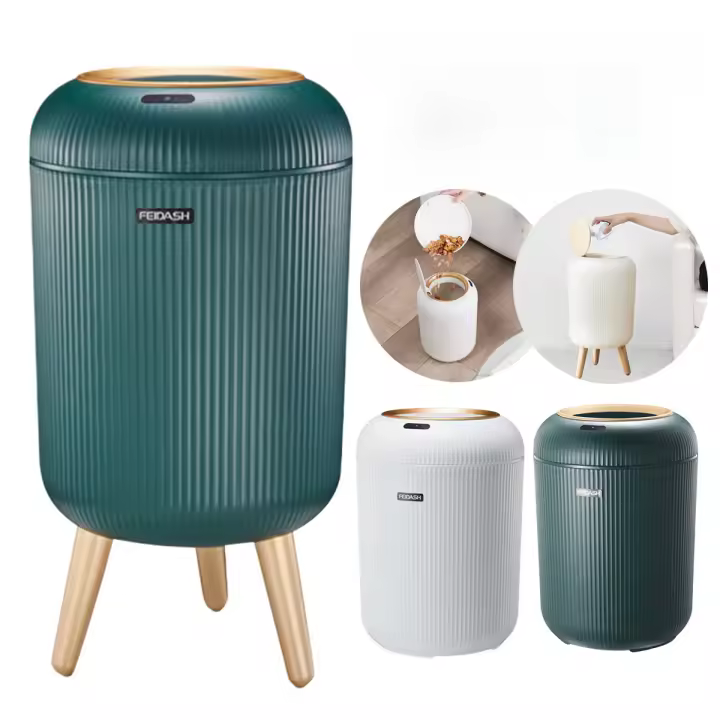 Cubo de Basura Inteligente con Sensor Automático Pisada Antideslizante Cerradura - 1