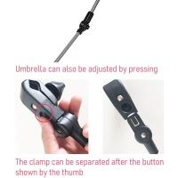 Adjustable Beach Umbrella,360-Degree Swivel Chair Umbrella with Universal Clamp,Great for Beach Chair, Patio Chair - details 6