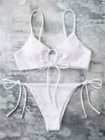 Bikini brasileño liso para mujer, conjunto sexy de 2 piezas con cintura Ba, traje de baño de playa, ropa de playa 2024 - details 17