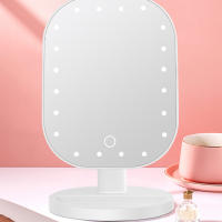 Espejo de maquillaje con luz LED, espejo de escritorio multiusos para baño y dormitorio - details 1