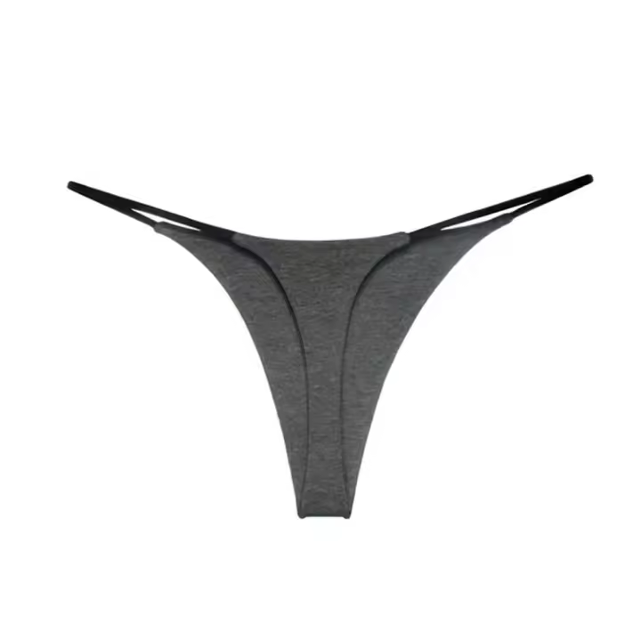 Mujer Sexy fina de algodón con tiras de tiro bajo S-XL ropa interior G Strings bragas tangas - 1