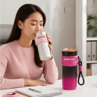 Botella de agua aislada de 500ml, gran capacidad, mantiene el frío y el calor, frasco de preservación de hielo para coche con pajita, termo de vacío a prueba de fugas - details 9