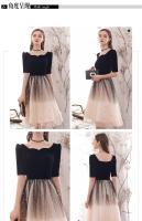 Vestido de noche con degradado de cielo estrellado, nuevo estilo de verano, vestido francés pequeño, de gama alta, elegante, pequeño y Popular - details 4