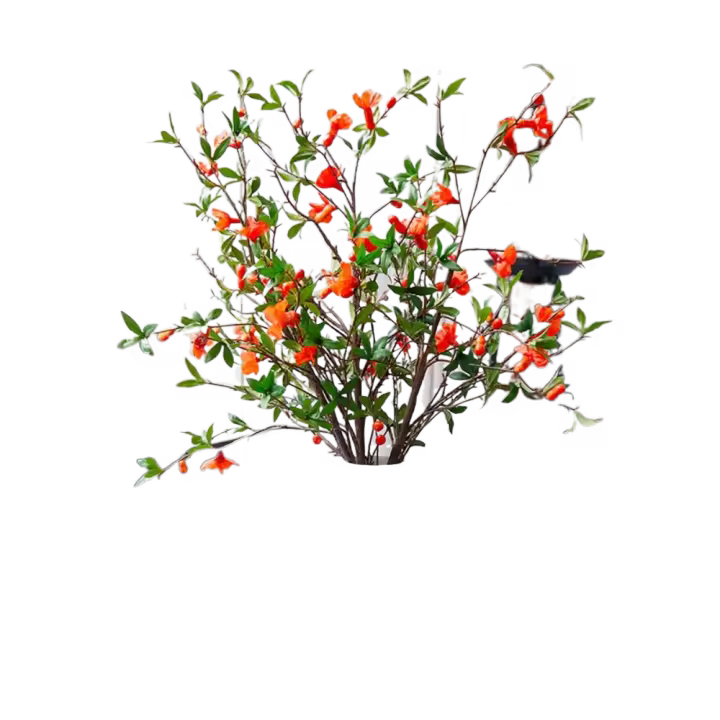 Flor de Granada Artificial de 85cm, ramas de flores de Granada hechas a mano realistas, tacto Real, flor falsa elegante, decoración de cumpleaños - 1