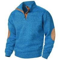 Top de suéter de punto casual de manga larga con cuello levantado para hombre de otoño e invierno - details 40