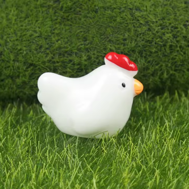 Figura en miniatura de decoración de microadornos para paisajismo, Mini huevo de gallina, - 1