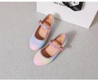 Zapatos de cuero de tacón alto de princesa para niñas, zapatos de boda de primavera y otoño, lentejuelas brillantes, zapatos individuales de baile para niños, moda - details 7