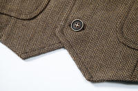 Chaleco de Tweed Grueso de Moda Retro para Hombres Chaleco de Fiesta de Ocio Casual Británico con Múltiples Bolsillos - details 31