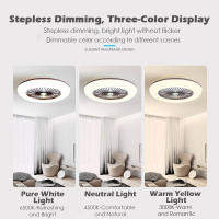 TOMAXIN-Lámpara de Ventilador Minimalista para Niños, para Dormitorio Moderna Lámpara de Techo LED de Estilo Nórdico, Comedor o Estudio - details 16