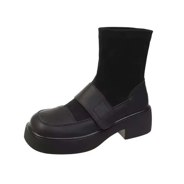 Nuevas botas de combate Oxford de tobillo de marca alta, zapatos largos de moda para mujer, Guangzhou barato - 1