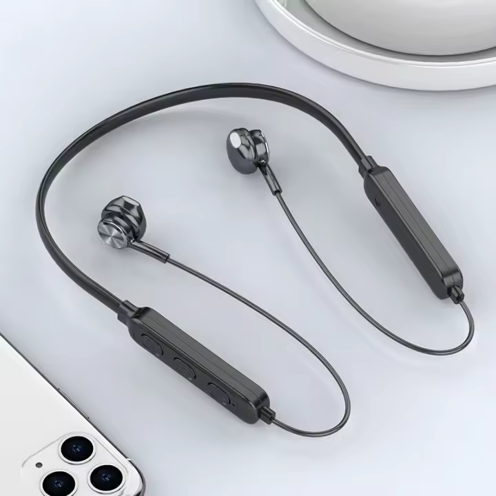 VAORLO-auriculares intrauditivos magnéticos, inalámbricos por Bluetooth 5,0, estéreo envolvente HIFI, sonido 9D con micrófono, cancelación de ruido, banda para el cuello - 1