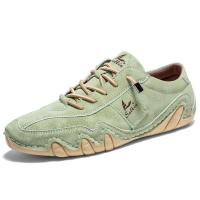Zapatos informales de cuero hechos a mano para hombre, zapatillas con cordones, mocasines transpirables, suaves, planos, para conducir - details 28