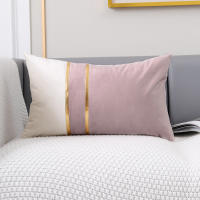 Funda de Cojín de Terciopelo ANUMEI 30x50cm 45x45cm Cubierta Decorativa para Sofá y Cama Estilo Rosa y Gris Fabricado en China - details 4