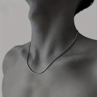 Collar de cadena plateada de acero inoxidable minimalista para hombre, estilo de moda punk, hip hop popular, regalo de joyería - details 3