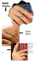 Personalidad simple anillo de Diamantes en forma de X estilo europeo y Americano - details 2