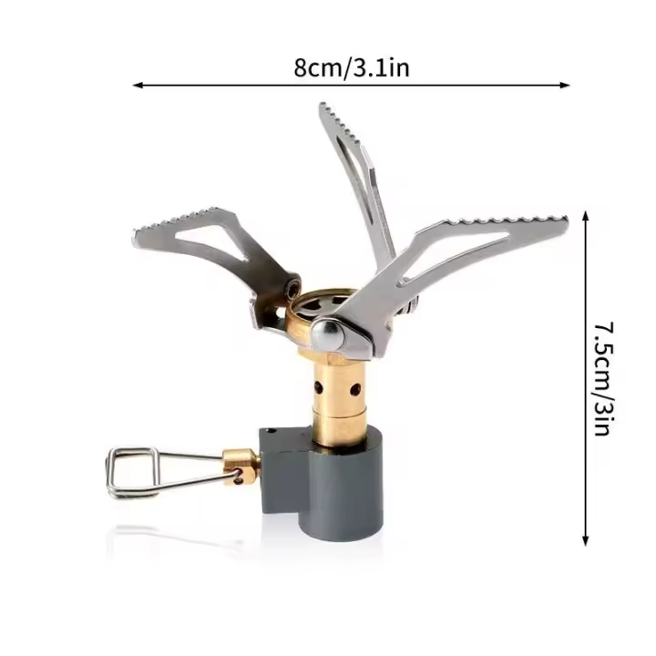 Mini quemador portátil para acampar, estufa de gas para exteriores, suministros de cocina para picnic y senderismo - 1