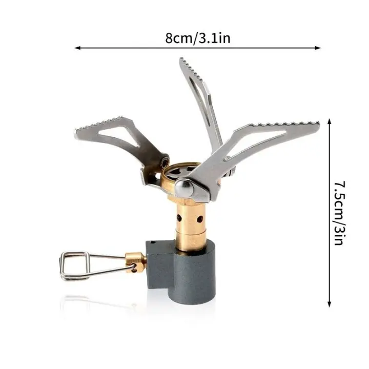 Mini quemador portátil para acampar, estufa de gas para exteriores, suministros de cocina para picnic y senderismo - 1