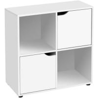 Estantería de Madera, Librería con Puerta y Compartimentos Abiertos, Mueble almacenaje, Organizador,en Color Natural de 119x29x59 cm para Estudio,Dormitorio,Salón, Oficina y Biblioteca - details 14