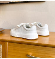 Pastel de queso nueva tendencia color coincidencia plataforma casual tablero zapatos versátil aumento de altura cabeza redonda zapatos blancos - details 28